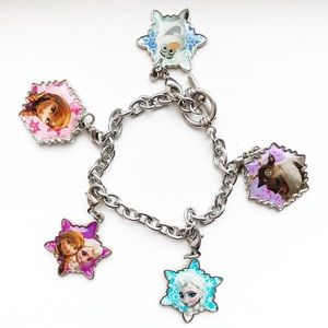 Silver Disney Frozen / Elsa charm bracelet